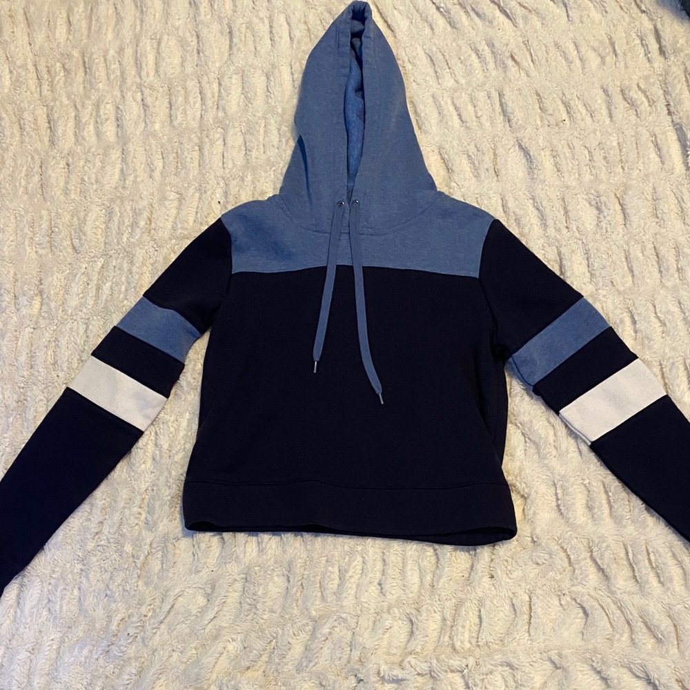 dip Two-Tone Blue and Black Hoodie